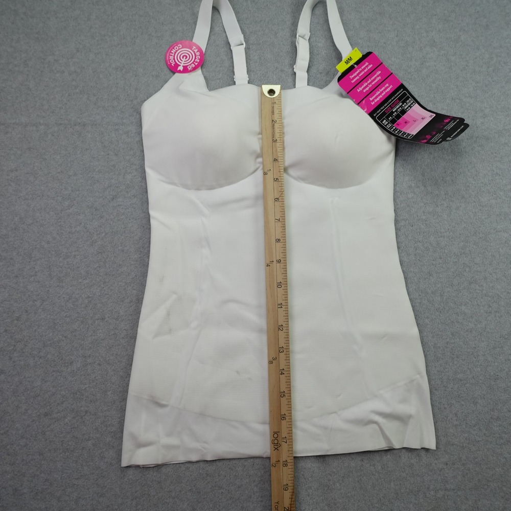 Maidenform Shapes Cami Womens M White Firm Shapewear Targeted Tummy - Picture 5 of 15
